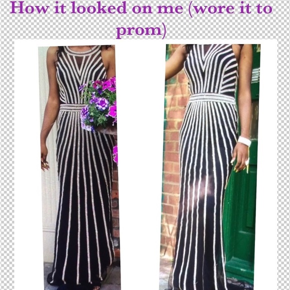 Black Evening Dresses with Crystal Beading (floor length) - Picture 5 of 8